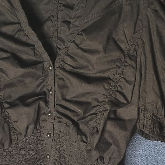 Light Weight Ruffled and Puff sleeve Jacket - Picture 5 of 5